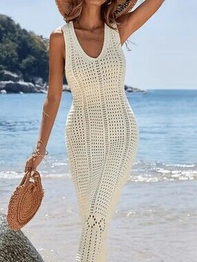 NEW! Women’s Cream Crochet Dress
